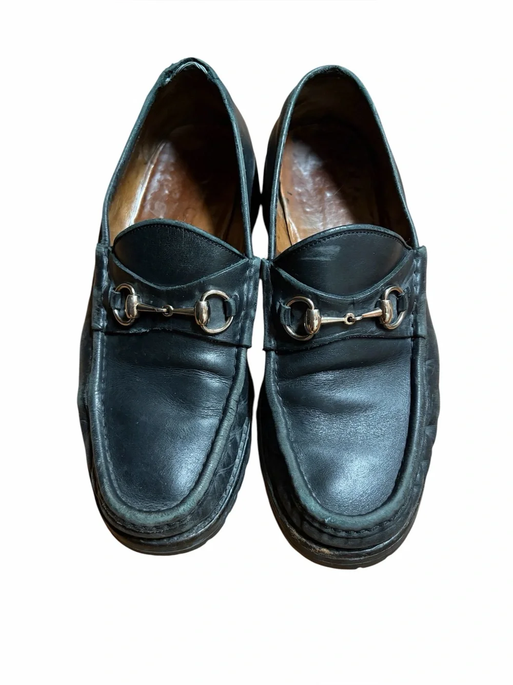 Gucci Classic Black Leather Bit Loafers - Men